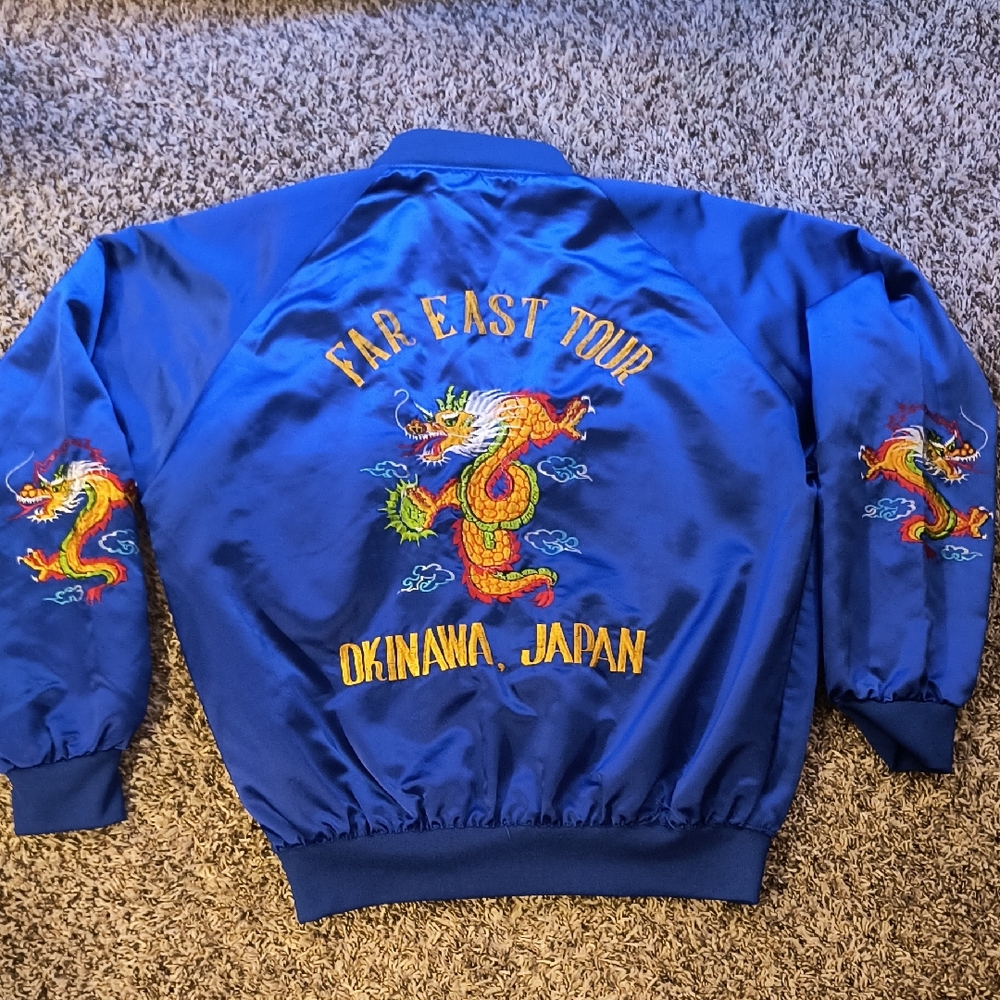Vintage Blue Dragon Embroidered Jacket